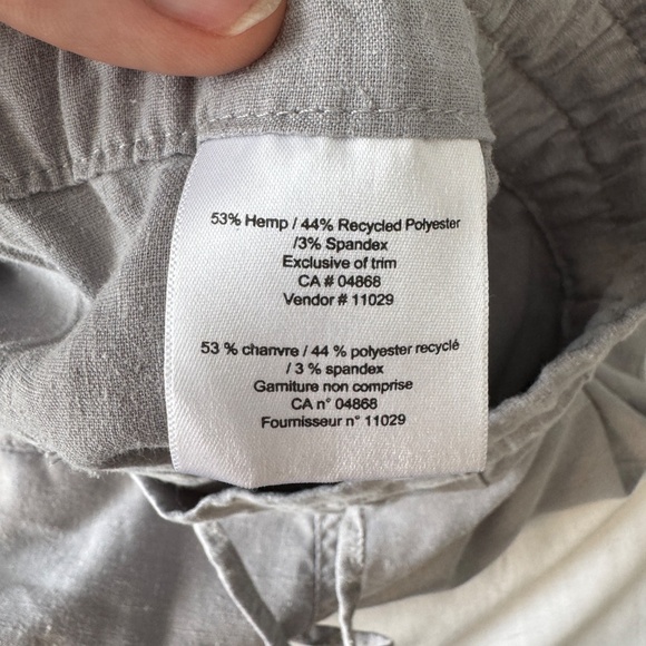 MEC Women's HEMP Capri Jogger Pants Gray Size 6 Cuffed Ankles‎ Pockets - Picture 3 of 12